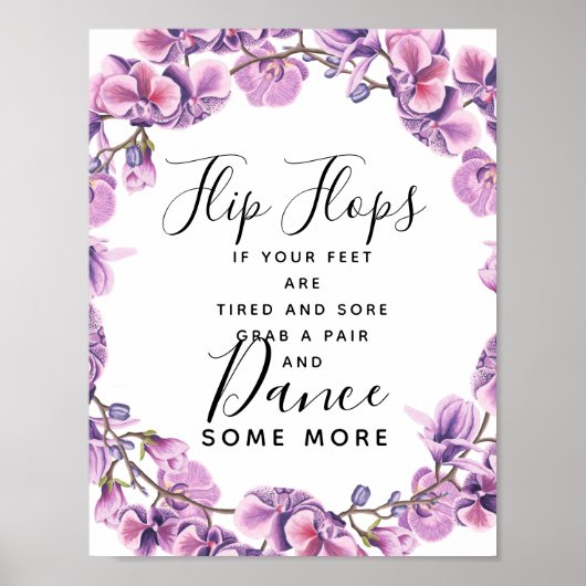 Hochzeitsschild für lila Süßpferde Poster (Vorne)