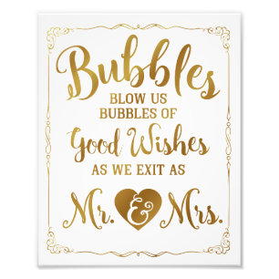 Hochzeitsschild Hochzeitsposter, Goldhochzeit Fotodruck