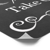 Hochzeitsschild – Hochzeitsprogramm-Schiefertafel- Poster (Ecke)