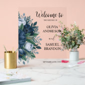 Hochzeitsschild in Navy Acrylschild (Hochzeit)