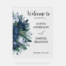 Hochzeitsschild in Navy Acrylschild