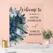 Hochzeitsschild in Navy Acrylschild (Hochzeit)