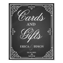 Hochzeitsschild Karte und Geschenktisch