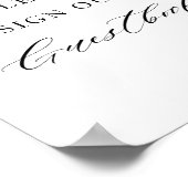 Hochzeitsschild mit blühenden Blumen Poster (Ecke)