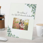 Hochzeitsschild mit Foto Sockelschild (In Situ)