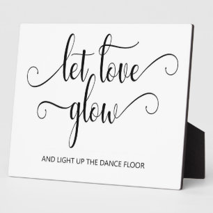 Hochzeitsschild mit gelassen Liebe Tabletop Plaque Fotoplatte