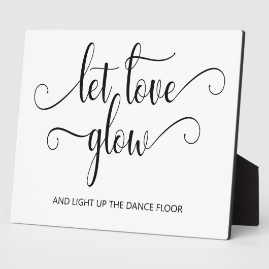 Hochzeitsschild mit gelassen Liebe Tabletop Plaque Fotoplatte (Seite)