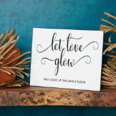 Hochzeitsschild mit gelassen Liebe Tabletop Plaque Fotoplatte (Seite)