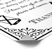 Hochzeitsschild ohne Stecker Vintage Tafel Poster (Ecke)