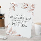 Hochzeitsschild Rustikale Bar Sockelschild (In Situ)