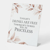 Hochzeitsschild Rustikale Bar Sockelschild (Vorderseite)