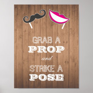 Hochzeitsschild - Schnappt euch ein Requisit und n Poster