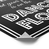 Hochzeitsschild Vintag finden Sie hier Ihren Sitzp Poster (Ecke)