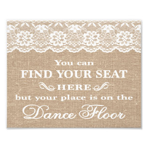 Hochzeitsschilder - Burlap & Lace - Finden Sie Ihr Fotodruck