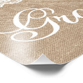 Hochzeitsschilder - Burlap & Lace - Groom - Fotodruck (Ecke)