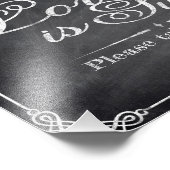 Hochzeitsschilder - Halbpension - Liebe ist süß - Fotodruck (Ecke)