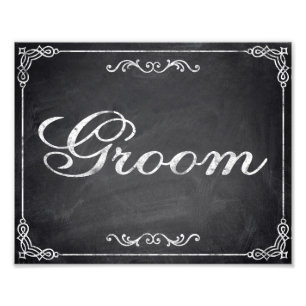 Hochzeitsschilder - Tafel - Bräutigam - Fotodruck