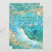 Hochzeitsschildkröte Einladung (Vorne/Hinten)