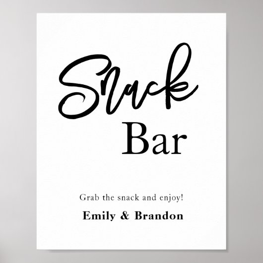 Hochzeitsschildkröte für Snacks Bar Poster (Vorne)