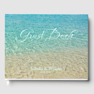 Hochzeitsschläfer Wasser Personalisiert Türkis, Sa Gästebuch