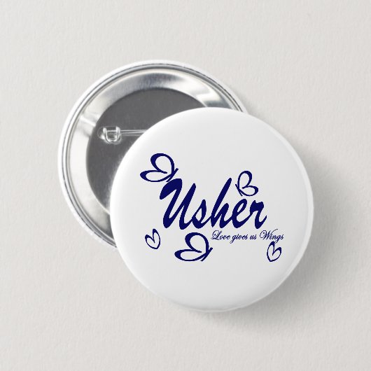 Hochzeitsschmetterling/ Usher Button (Vorne & Hinten)