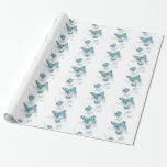Hochzeitsschmetterlingblau Geschenkpapier<br><div class="desc">Schöne Natur,  Schmetterling inspiriert Themenhochzeiten,  Verlobungen,  Jubiläen und Brautpartys werden mit diesem eleganten und stilvollen Pop</div>