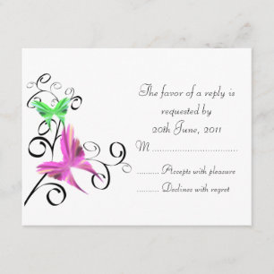Hochzeitsschmetterlinge UAWG RSVP Karte