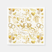 Hochzeitsschmuck in Gold 02 Serviette (Vorderseite)
