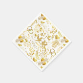 Hochzeitsschmuck in Gold 02 Serviette (Ecke)