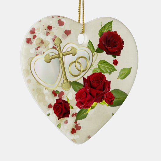 Hochzeitsschmuck Keramik Ornament (Rechts)