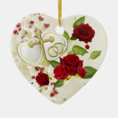 Hochzeitsschmuck Keramik Ornament (Vorne)