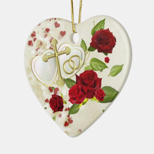 Hochzeitsschmuck Keramik Ornament (Links)