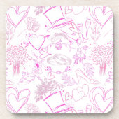 Hochzeitsschmuck Muster 02 Getränkeuntersetzer (Vorderseite)