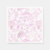 Hochzeitsschmuck Muster 02 Serviette (Vorderseite)