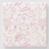 Hochzeitsschmuck Muster 02 Steinuntersetzer (Vorderseite)