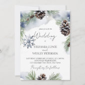 Hochzeitsschneebeete Wasserfarbenschneebeete Save The Date (Vorderseite)