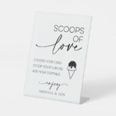 Hochzeitsschotte der Liebe Ice Cream Sockelschild (Vorderseite)