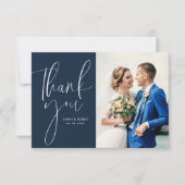 Hochzeitsschreiben dank Fotokarte Dankeskarte (Vorderseite)