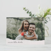 Hochzeitsschreiben des handgeschriebenen Script-Fo Save The Date (Stehend Vorderseite)