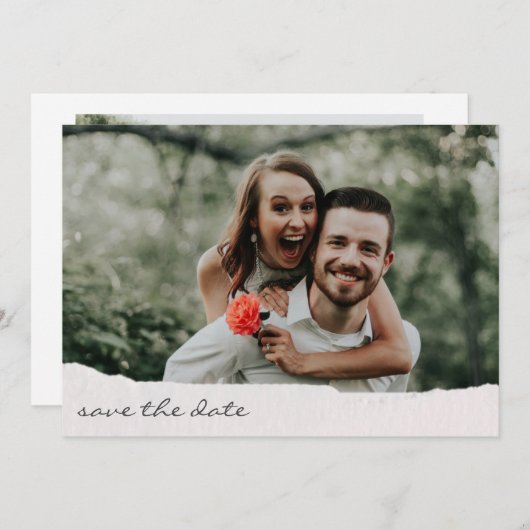 Hochzeitsschreiben des handgeschriebenen Script-Fo Save The Date (Vorne/Hinten)