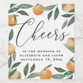 Hochzeitsschreiben für Zitrusfrüchte Weinetikett (Einzelnes Label)