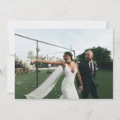 Hochzeitsschreiben mit Navy-Script Dankeskarte (Rückseite)