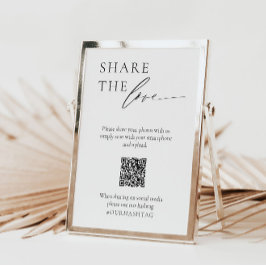 Hochzeitsschreiben von Social Media Table Sign mit Poster