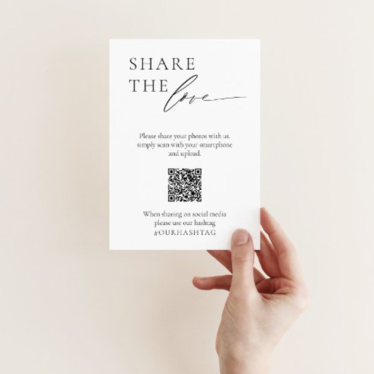 Hochzeitsschreiben von Social Media Table Sign mit Poster