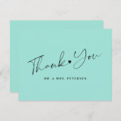 Hochzeitsschrift aus Glas Dankeskarte (Vorne/Hinten)