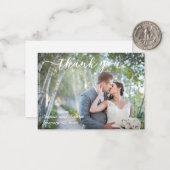 Hochzeitsschrift Foto Template Budget Vielen Dank Mitteilungskarte (Vorderseite/Rückseite Beispiel)