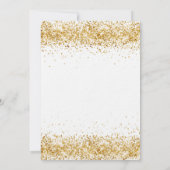 Hochzeitsschrift für den Glitzer von Weißgold Einladung (Rückseite)