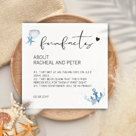 Hochzeitsschrift für den Strand - Fakten zum Spaß Serviette