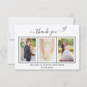 Hochzeitsschrift für Foto Dankeskarte (Vorderseite)