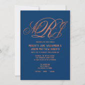 Hochzeitsschrift für Monogramm-Schriftzeichen mit  Einladung (Vorderseite)